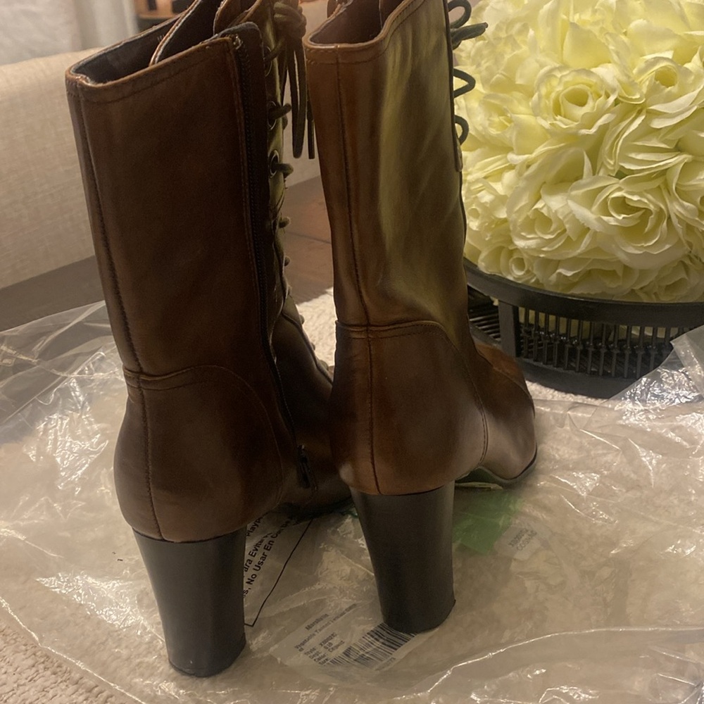 Brown “Kristen” leather boots